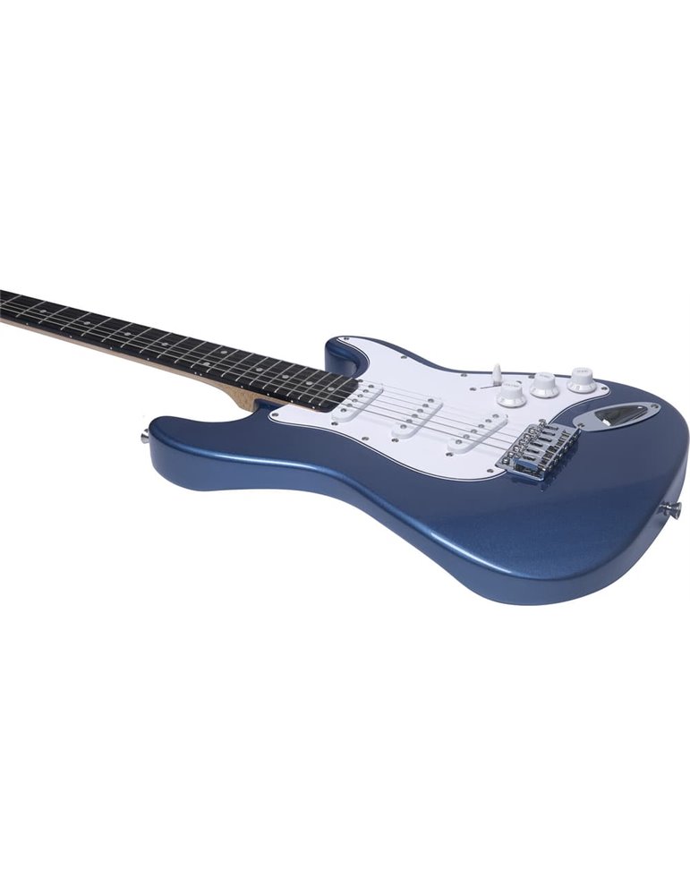 Guitarra eléctrica Eko Starter ST100 formato 3/4 tipo Strat - Azul Metálico
