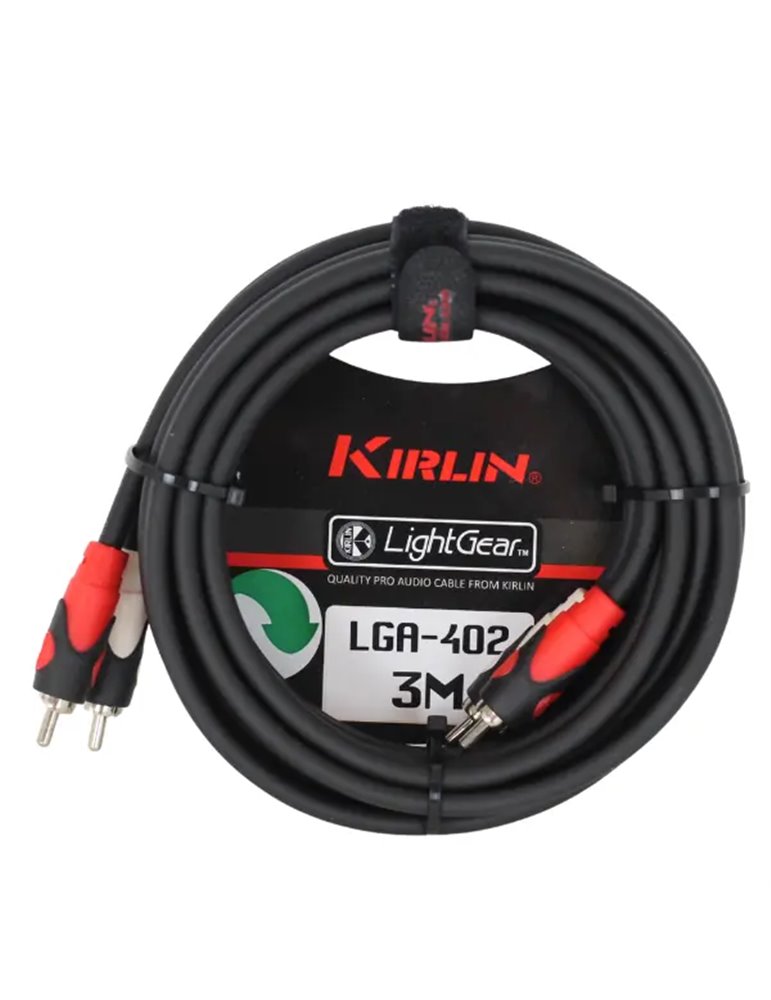 Cable Audio LGA-402-3M 2 Rca - 2 Rca 24Awg001 - Negro