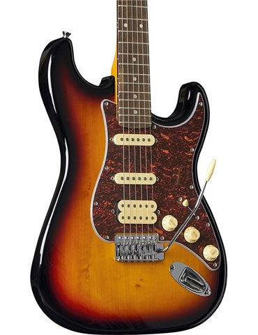 Guitarra eléctrica Eko Starter ST350 tipo Strat vintage HSS - Sunburst