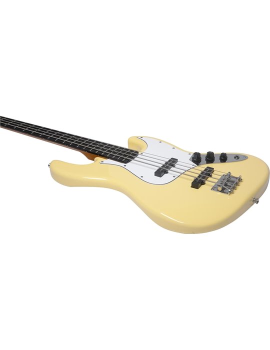 Bajo eléctrico Eko Starter JB300 tipo Jazz - Crema