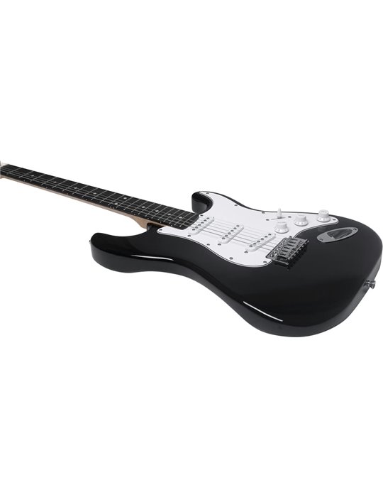 Guitarra eléctrica Eko Starter ST100 formato 3/4 tipo Strat - Negra