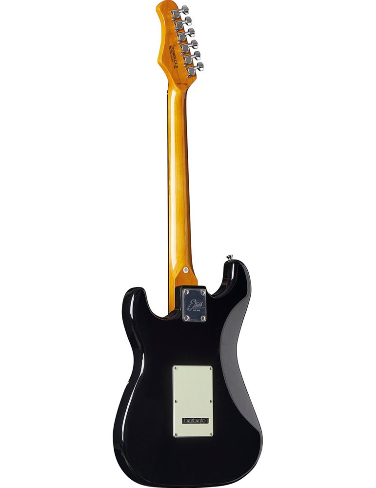 Guitarra eléctrica Eko Starter ST350 tipo Strat vintage HSS - Negra