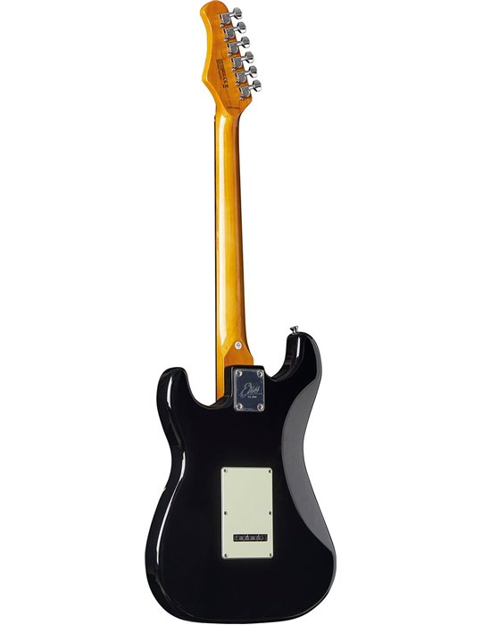 Guitarra eléctrica Eko Starter ST350 tipo Strat vintage HSS - Negra