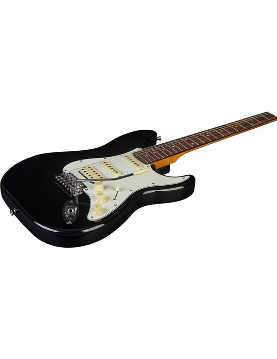 Guitarra eléctrica Eko Starter ST350 tipo Strat vintage HSS - Negra