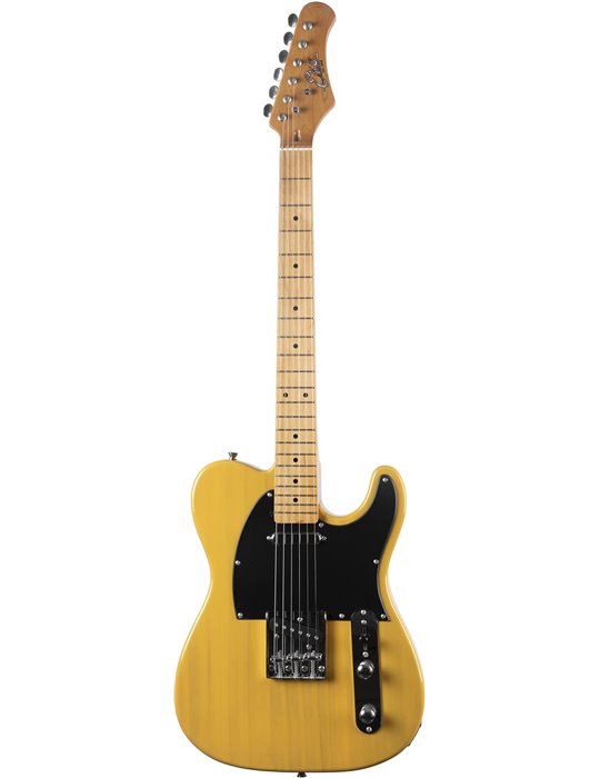 Guitarra eléctrica Eko Starter TL401 tipo Tele (diapasón de arce) - Butterscotch