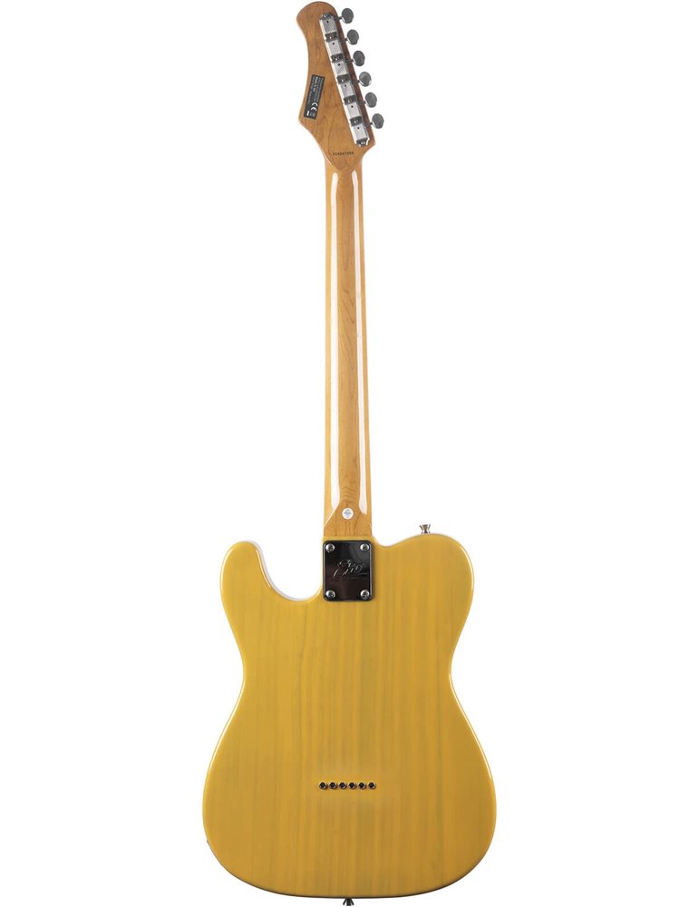 Guitarra eléctrica Eko Starter TL401 tipo Tele (diapasón de arce) - Butterscotch