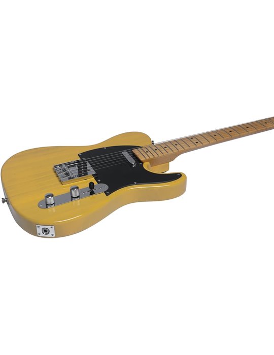 Guitarra eléctrica Eko Starter TL401 tipo Tele (diapasón de arce) - Butterscotch