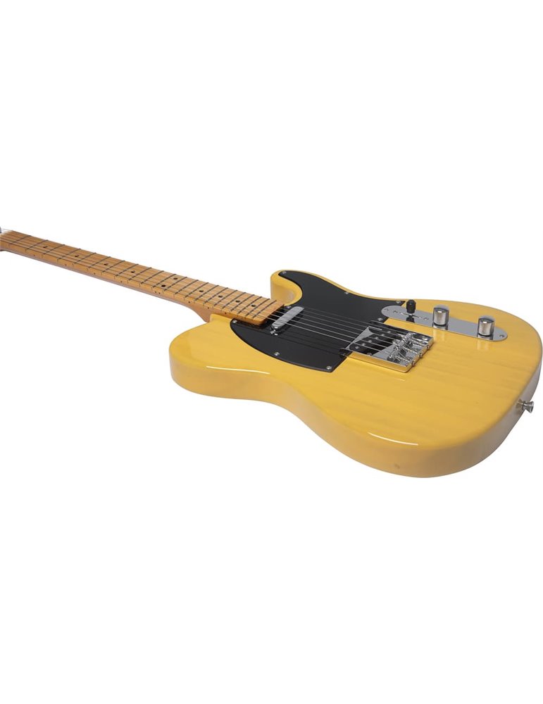 Guitarra eléctrica Eko Starter TL401 tipo Tele (diapasón de arce) - Butterscotch