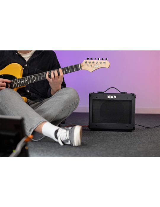 AMPLIFICADOR GUITARRA EKO COMBO BS15 BLACK STEALTH 1 x 8" - 15W 
