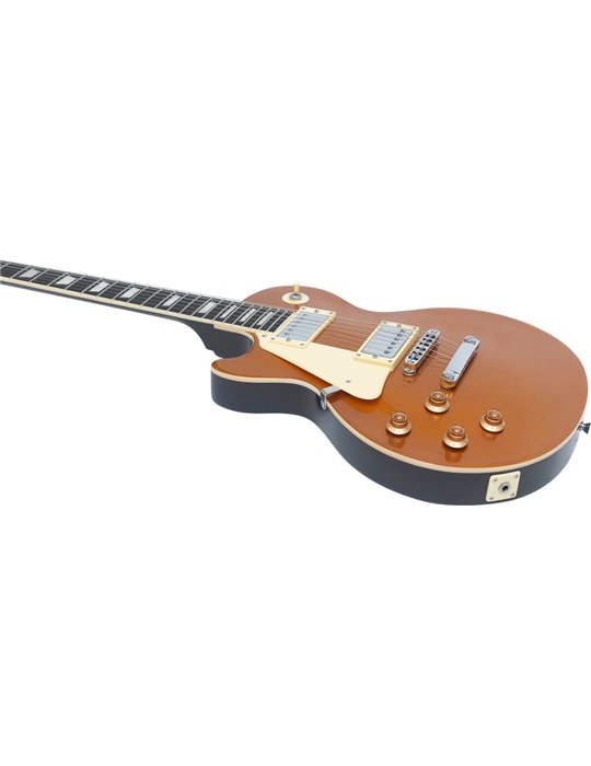 Guitarra eléctrica Eko Starter LS300 tipo LP - Dorada (zurdos)