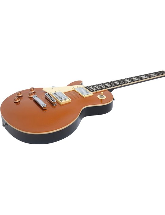 Guitarra eléctrica Eko Starter LS300 tipo LP - Dorada (zurdos)