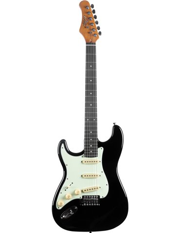 Guitarra eléctrica Eko Starter ST300 tipo Strat - Negra (zurdos) 2