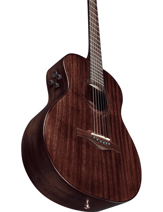 GUITARRA ACÚSTICA TRAVEL MARCOPOLO  A/E - Caoba (con funda)