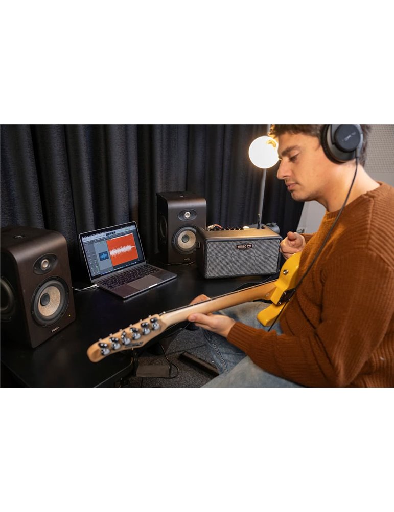 AMPLIFICADOR GUITARRA EKO PORTÁTIL BAIO BLUETOOTH/FX /INTERFACE/DRUM 2 X 5" - 25W