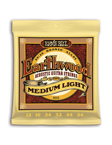 JUEGO ACÚSTICA EARTHWOOD 80/20 BRONZE MEDIUM LIGHT 12-54