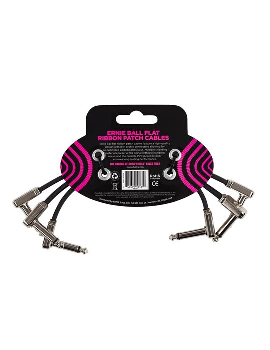CABLE EB PACTH FLAT RIBBON 6? NEGRO - PACK 3