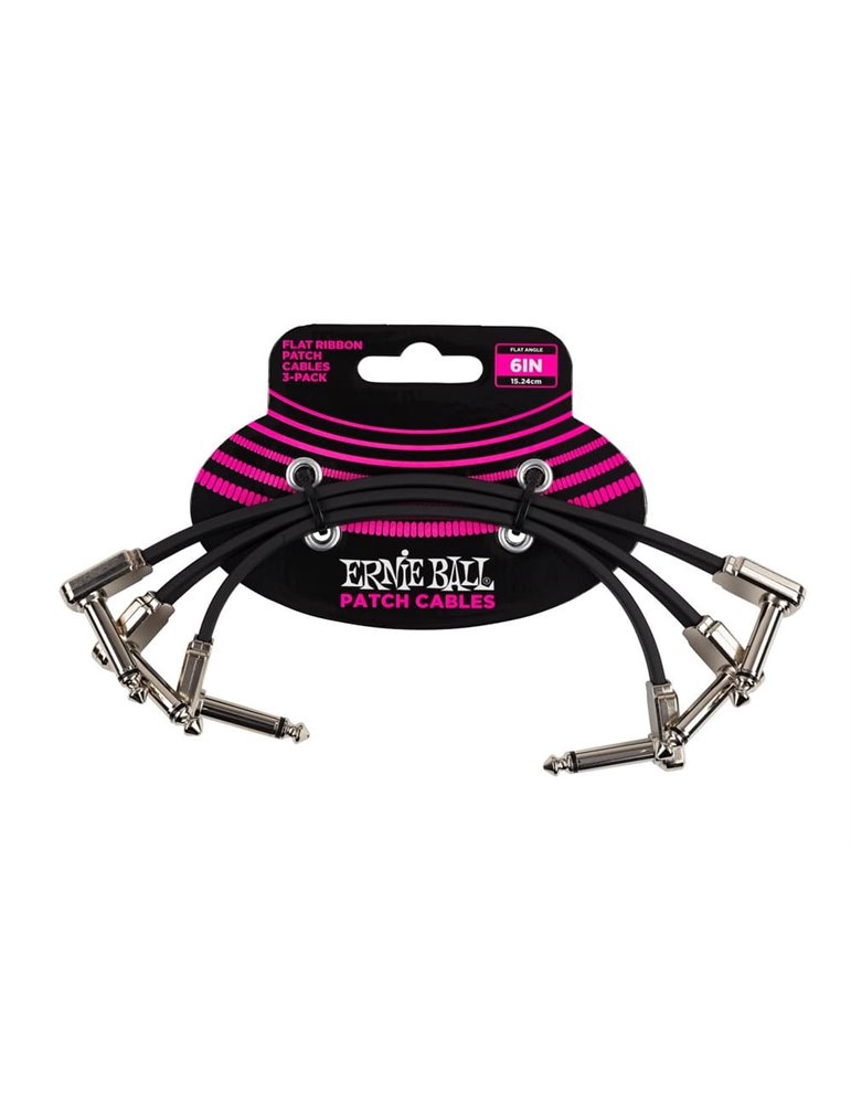 CABLE EB PACTH FLAT RIBBON 6? NEGRO - PACK 3