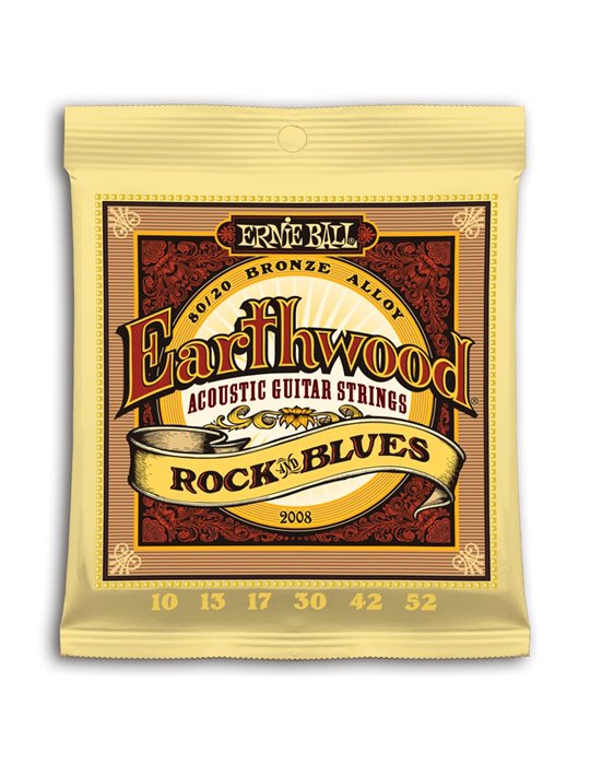 JUEGO ACÚSTICA EARTHWOOD 80/20 BRONZE ROCK & BLUES 10-52