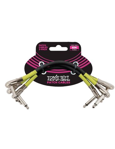 CABLE EB INTERLINK JACK-JACK Ángulo Plano Negro - 15,24 cm (PACK de 3)