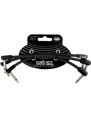 CABLE EB FLEX PATCH 6? NEGRO - PACK 3