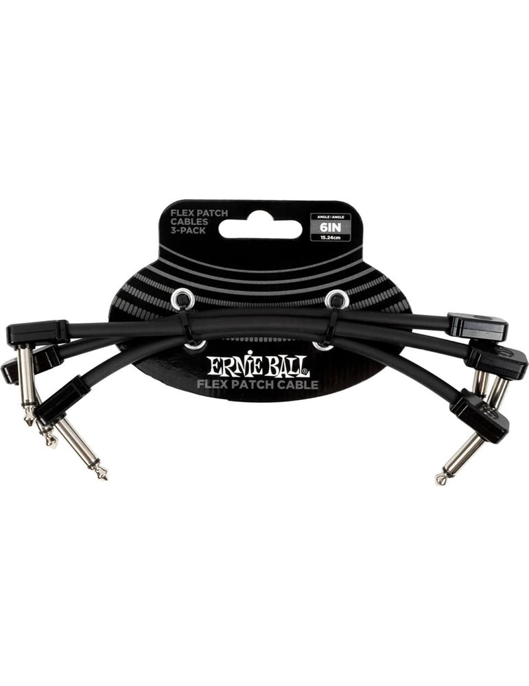 CABLE EB FLEX PATCH 6? NEGRO - PACK 3