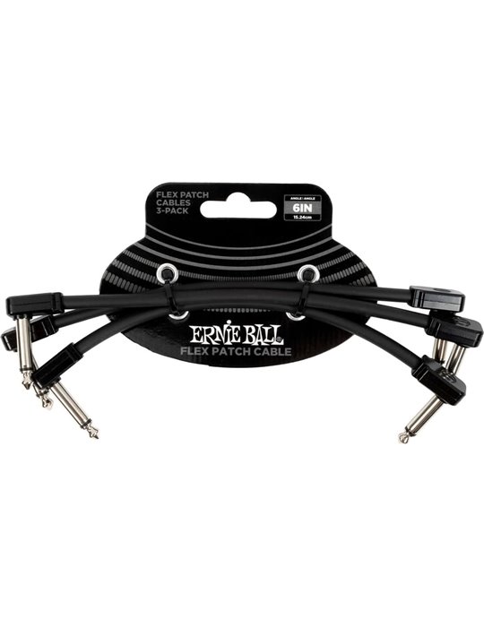 CABLE EB FLEX PATCH 6? NEGRO - PACK 3