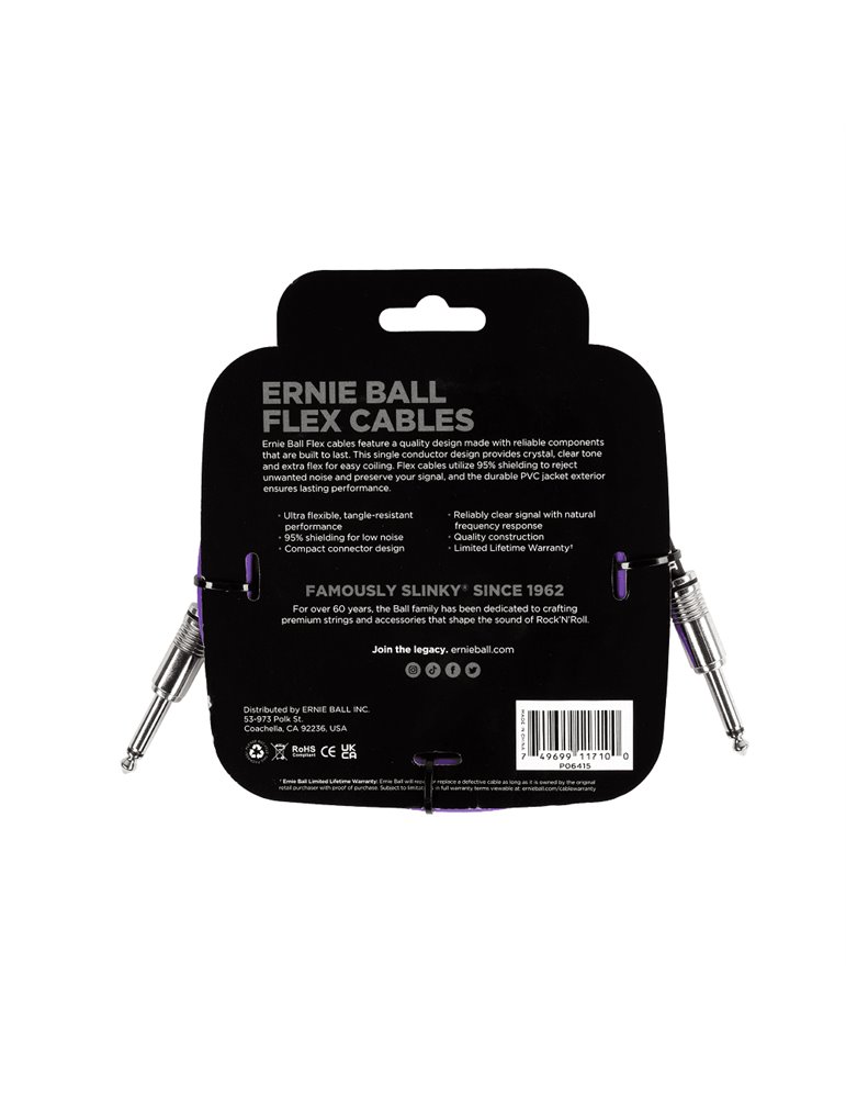 CABLE EB INSTRUMENTO FLEX JACK-JACK SS 3 m - Púrpura