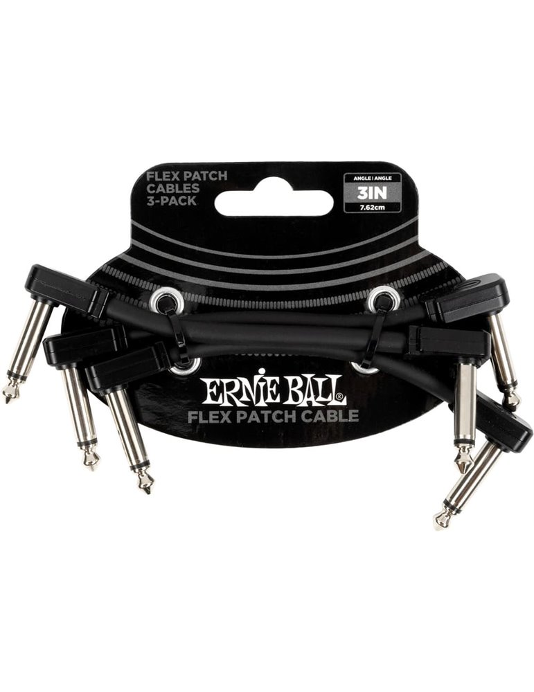CABLE EB FLEX PATCH 3? NEGRO - PACK 3