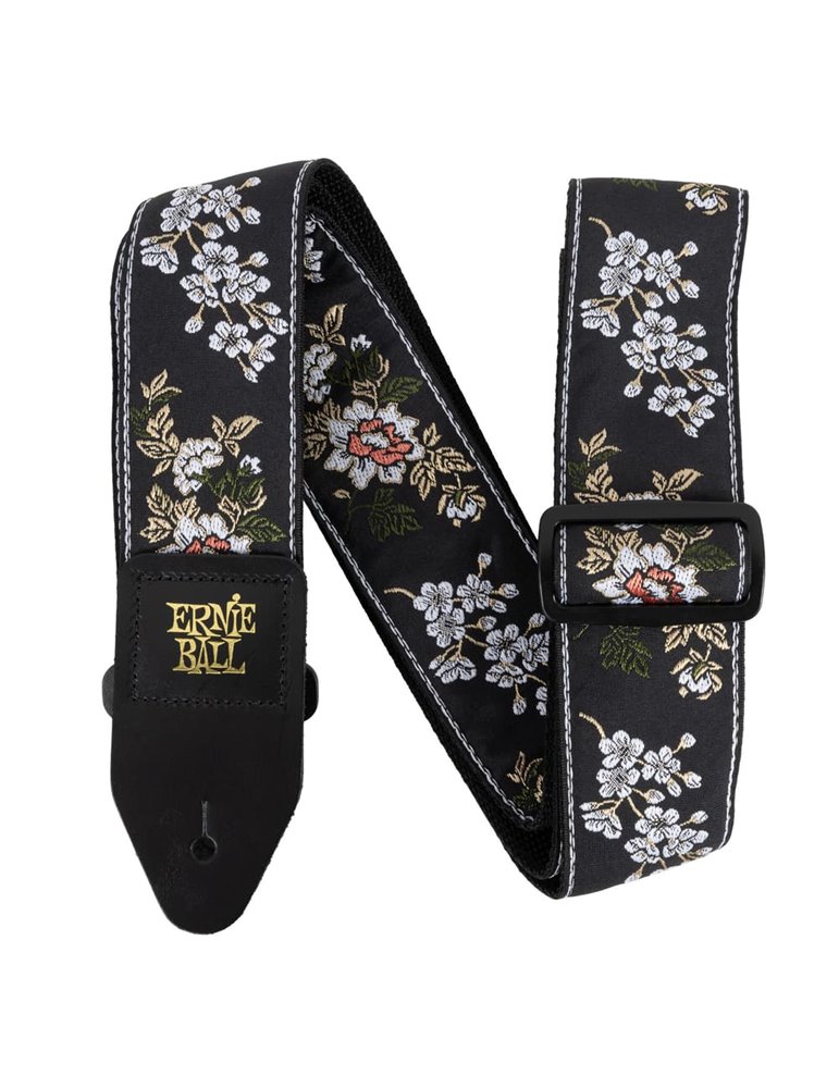 CORREA EB GUIT/ BAJO JACQUARD - WHITE BLOSSOM
