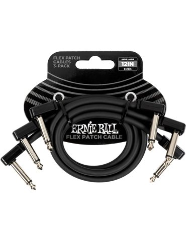 CABLE EB FLEX PATCH 12? NEGRO - PACK 3 2