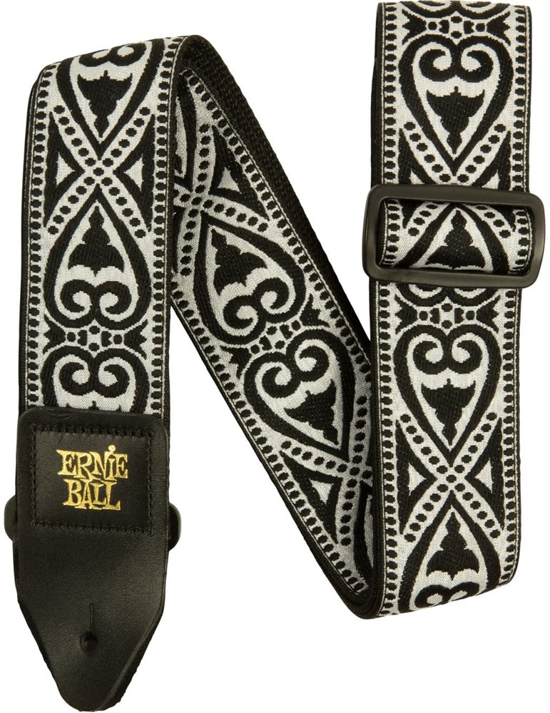 CORREA EB GUIT/ BAJO JACQUARD - BLACK HEART 