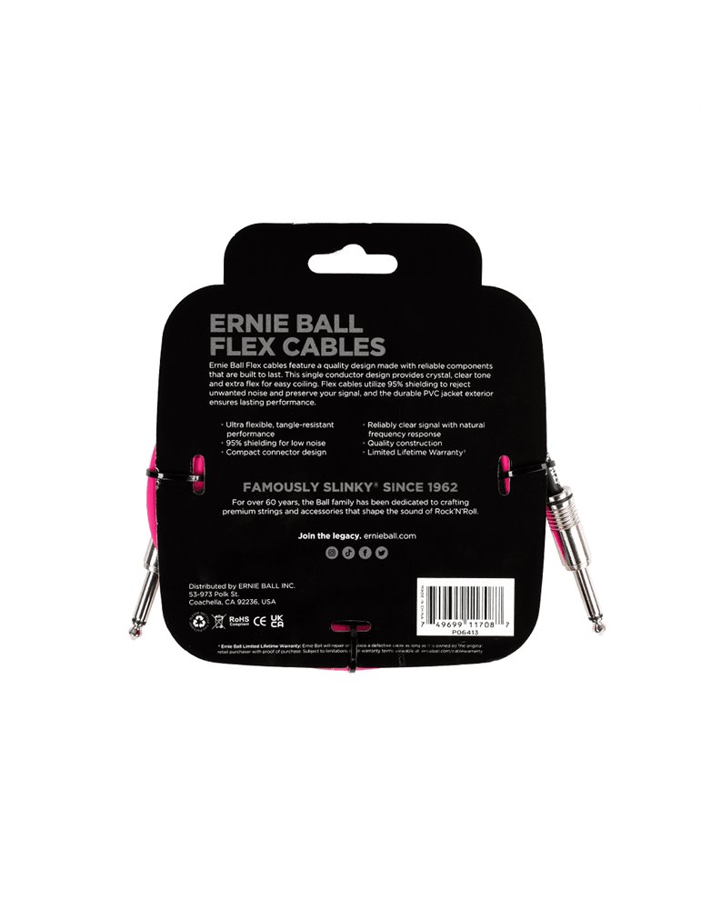 CABLE EB INSTRUMENTO FLEX JACK-JACK SS 3 m - Rosa