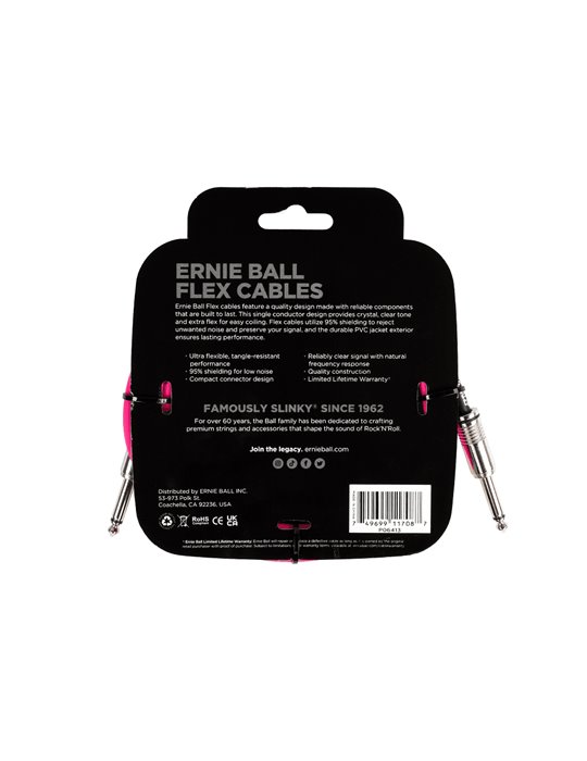 CABLE EB INSTRUMENTO FLEX JACK-JACK SS 3 m - Rosa