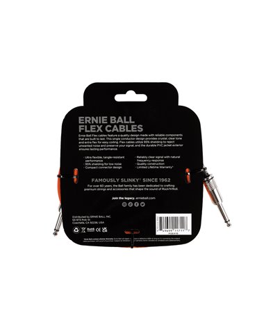 CABLE EB INSTRUMENTO FLEX JACK-JACK SS 3 m - Naranja 2
