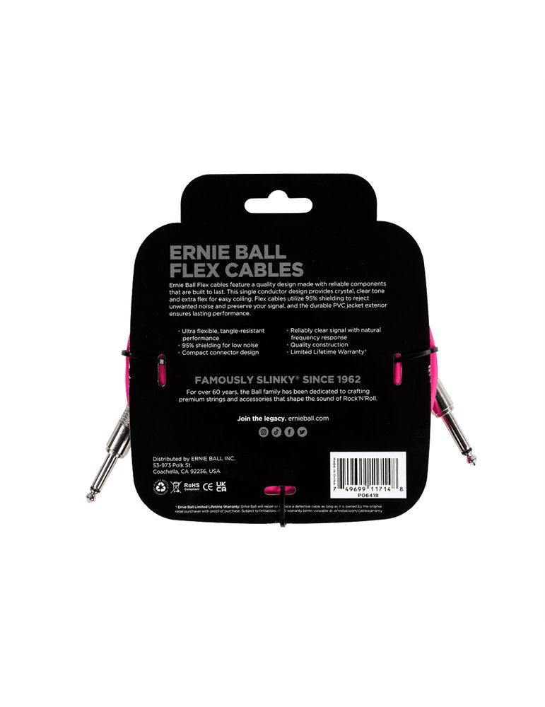 CABLE EB INSTRUMENTO FLEX JACK-JACK SS 6 m - Rosa