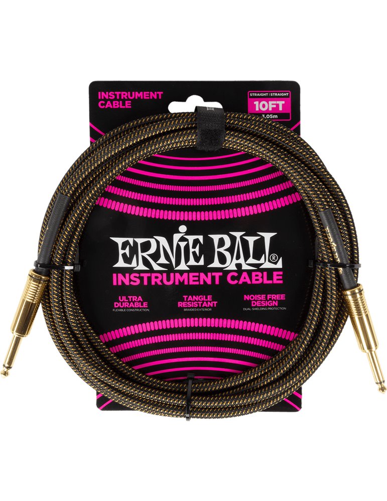 CABLE EB INSTRUMENTO TRENZADO JACK-JACK SS 3 m - Pay Dirt
