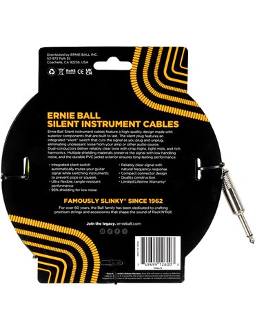 CABLE EB INSTRUMENTO SILENT JACK-JACK SS 3 m - NEGRO 2