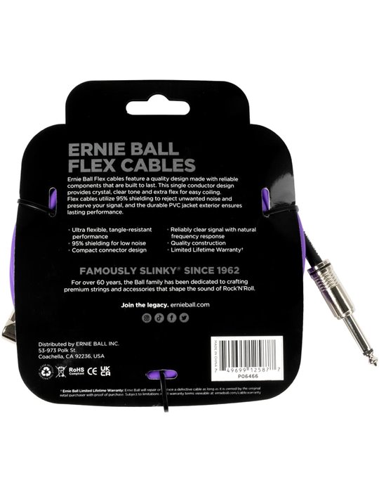 CABLE EB INSTRUMENTO FLEX JACK-JACK SS 6 m - PÚRPURA