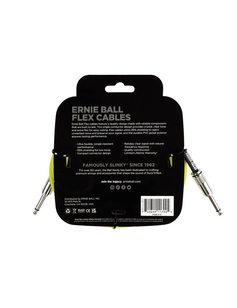 CABLE EB INSTRUMENTO FLEX JACK-JACK SS 3 m - Verde