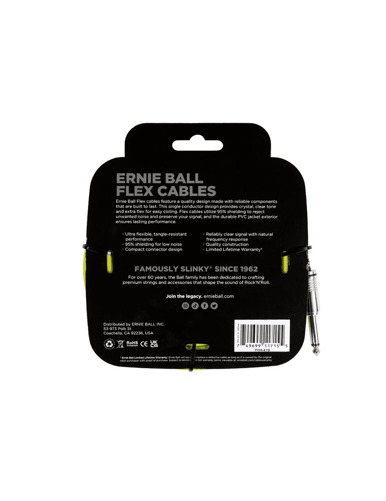 CABLE EB INSTRUMENTO FLEX JACK-JACK SS 6 m - Verde
