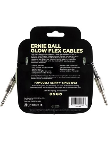 CABLE EB INSTRUMENTO FLEX JACK-JACK SS 3 m - Fosforescente 2