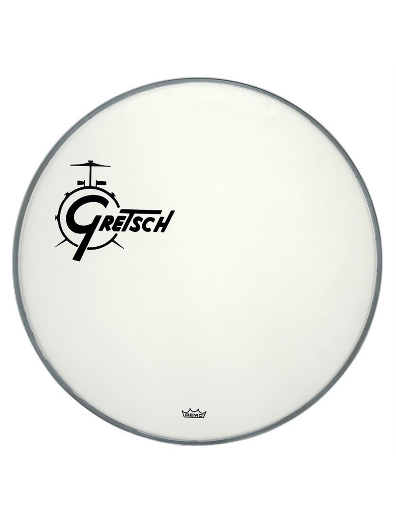 Parche Bombo Ambassador blanco rugoso 24"