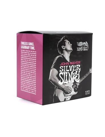 JUEGO ELÉCTRICA SLINKY SILVER JOHN MAYER SIGNATURE 10,5-47 - PACK 6
