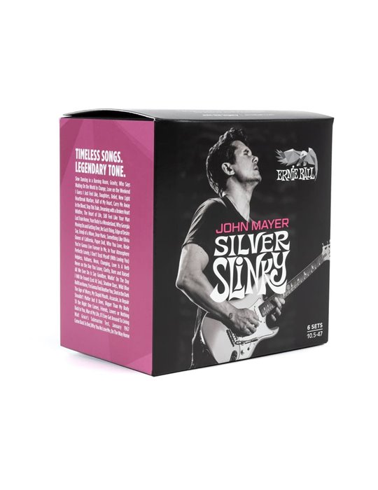 JUEGO ELÉCTRICA SLINKY SILVER JOHN MAYER SIGNATURE 10,5-47 - PACK 6