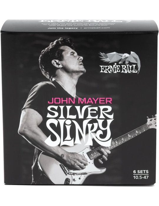 JUEGO ELÉCTRICA SLINKY SILVER JOHN MAYER SIGNATURE 10,5-47 - PACK 6