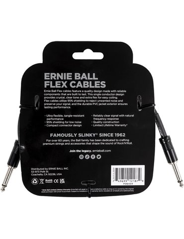 CABLE EB INSTRUMENTO FLEX JACK-JACK SS 3 m - Negro 2