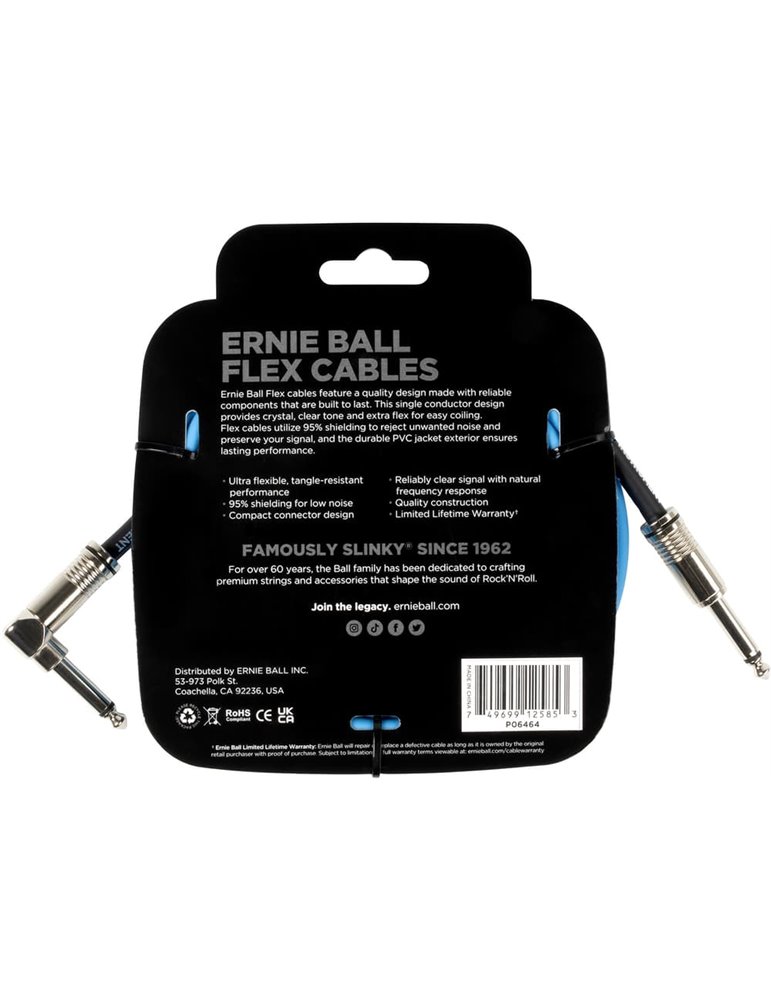 CABLE EB INSTRUMENTO FLEX JACK-JACK SS 3 m - AZÚL