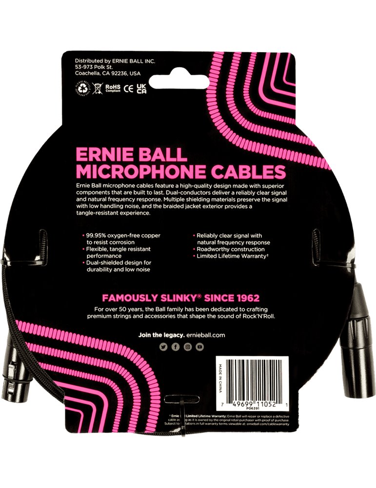 CABLE EB MICRÓFONO CLASSIC XLR-XLR NEGRO - 4,5 m