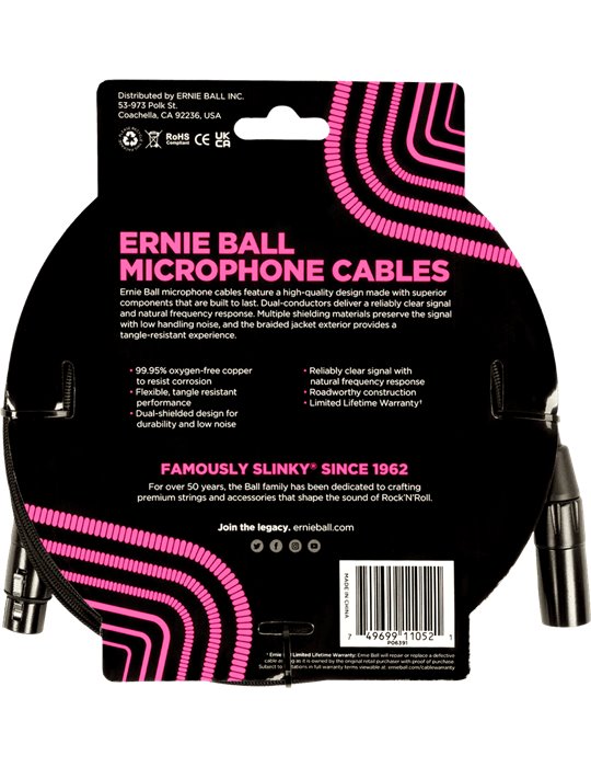 CABLE EB MICRÓFONO CLASSIC XLR-XLR NEGRO - 4,5 m