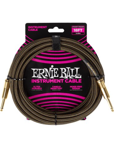 CABLE EB INSTRUMENTO TRENZADO JACK-JACK SS 5,5 m - Pay Dirt